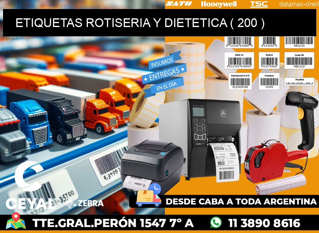 ETIQUETAS ROTISERIA Y DIETETICA ( 200 )