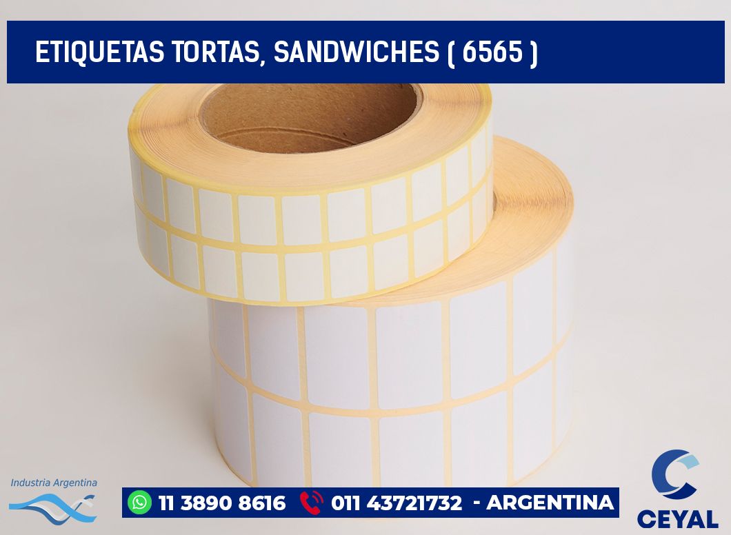 ETIQUETAS TORTAS, SANDWICHES ( 6565 )