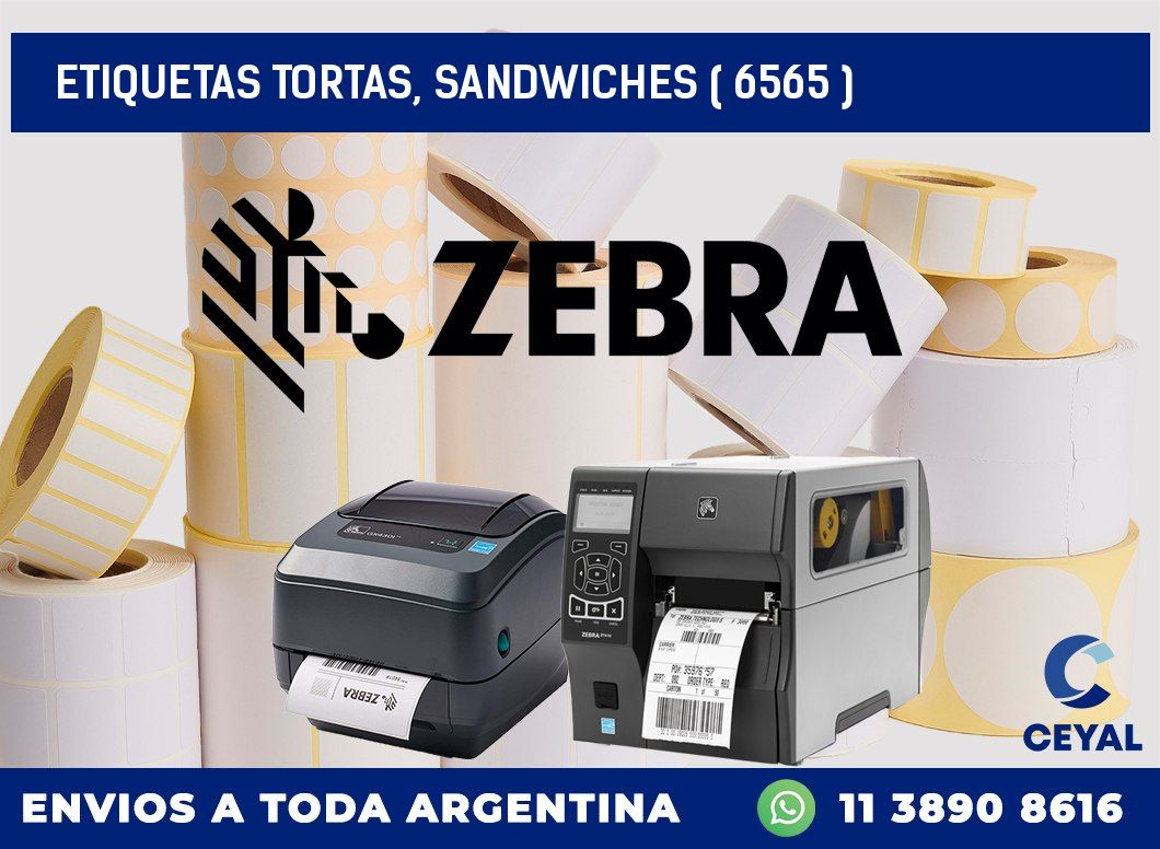 ETIQUETAS TORTAS, SANDWICHES ( 6565 )