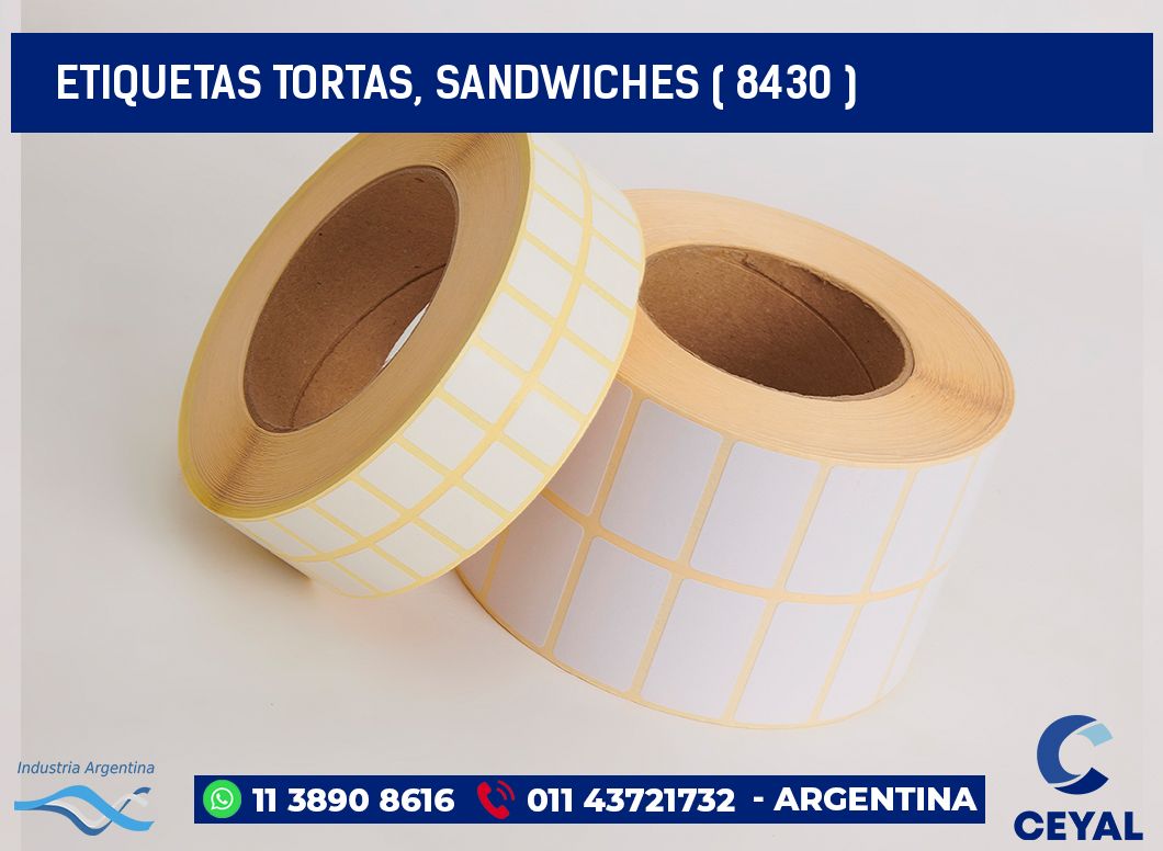 ETIQUETAS TORTAS, SANDWICHES ( 8430 )