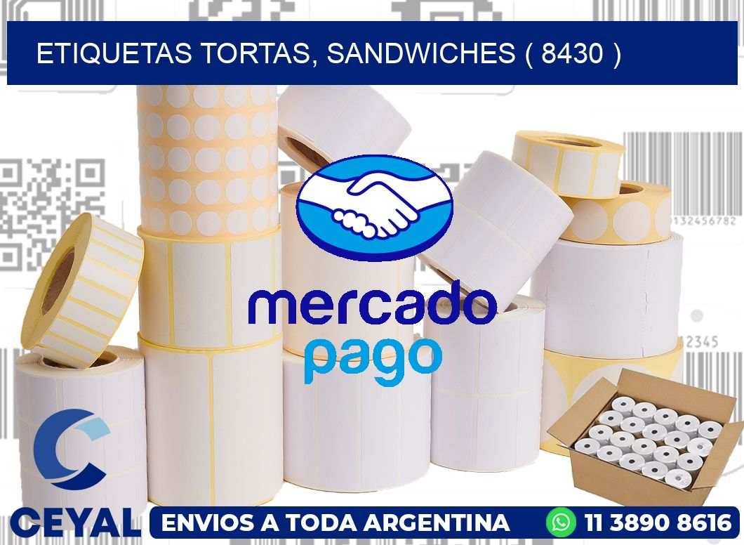 ETIQUETAS TORTAS, SANDWICHES ( 8430 )