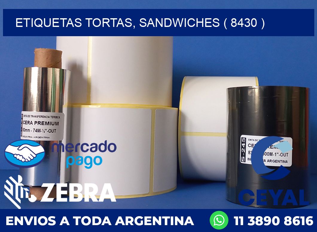 ETIQUETAS TORTAS, SANDWICHES ( 8430 )