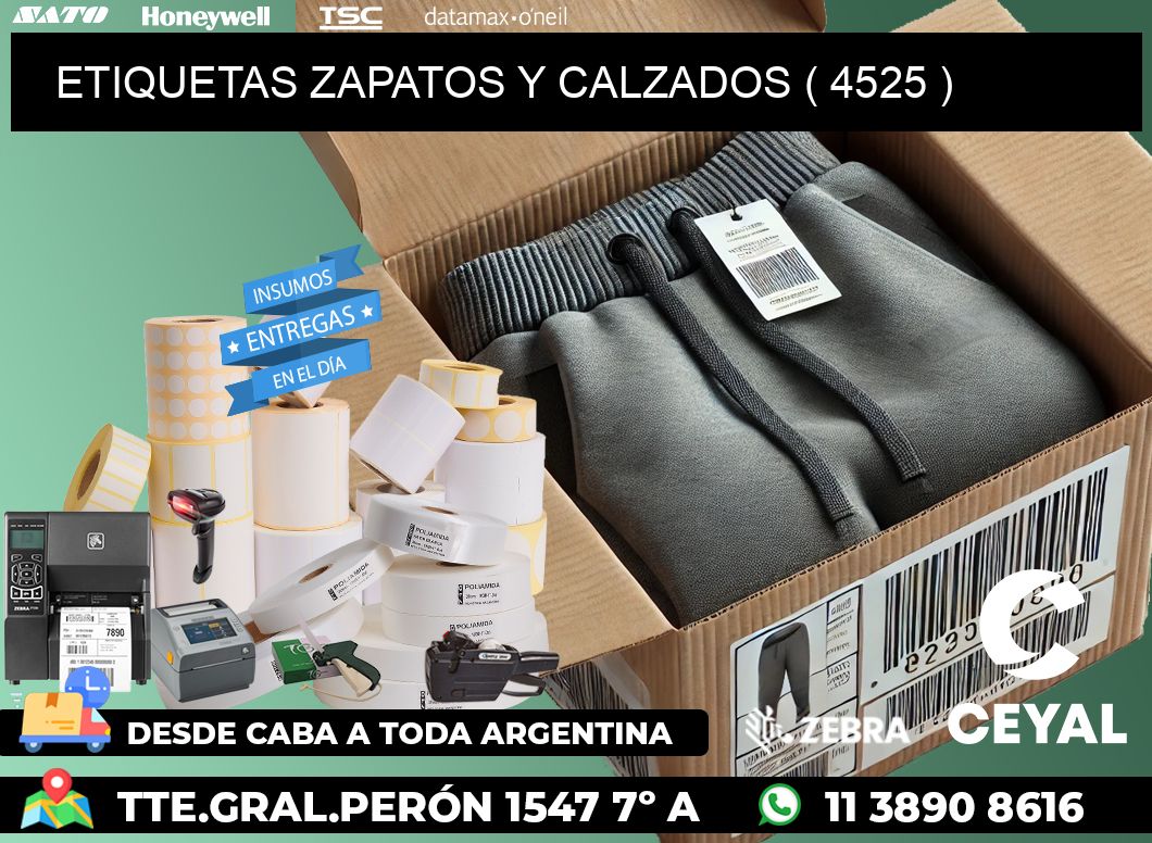 ETIQUETAS ZAPATOS Y CALZADOS ( 4525 )