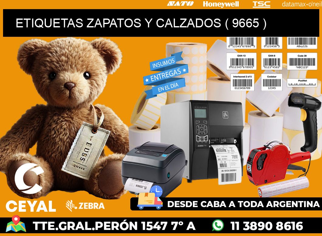 ETIQUETAS ZAPATOS Y CALZADOS ( 9665 )