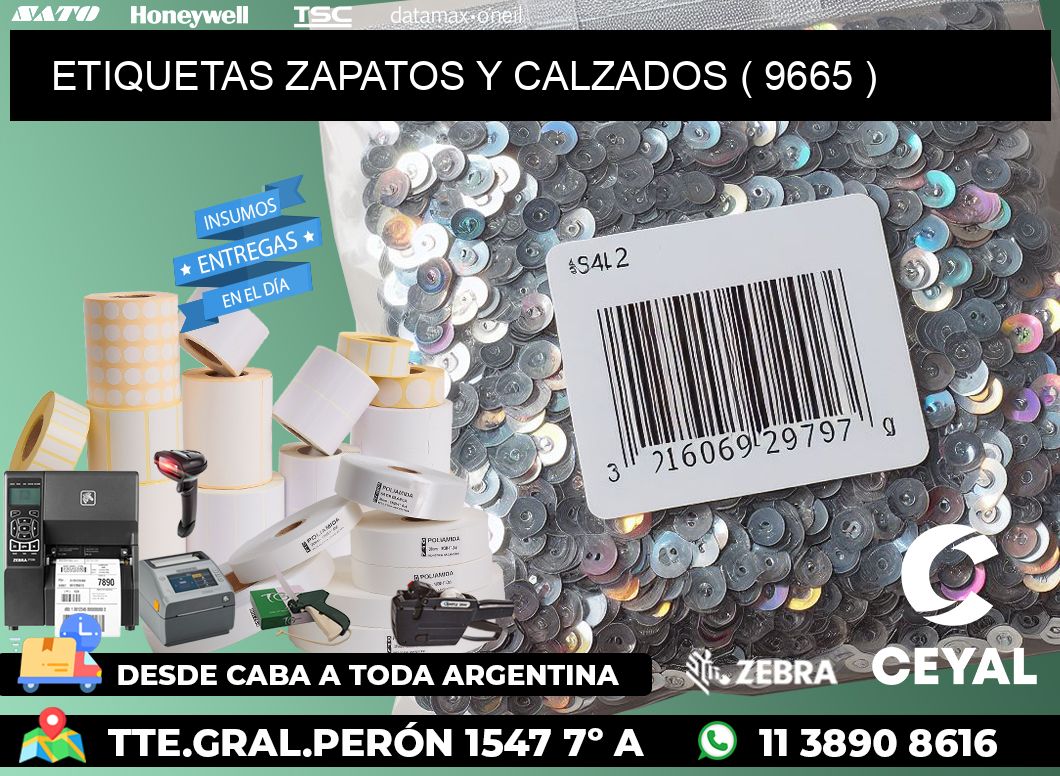 ETIQUETAS ZAPATOS Y CALZADOS ( 9665 )
