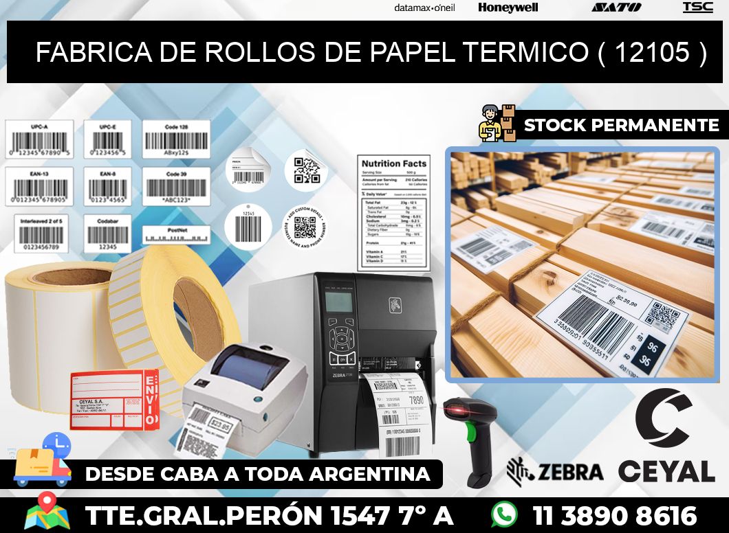 FABRICA DE ROLLOS DE PAPEL TERMICO ( 12105 )