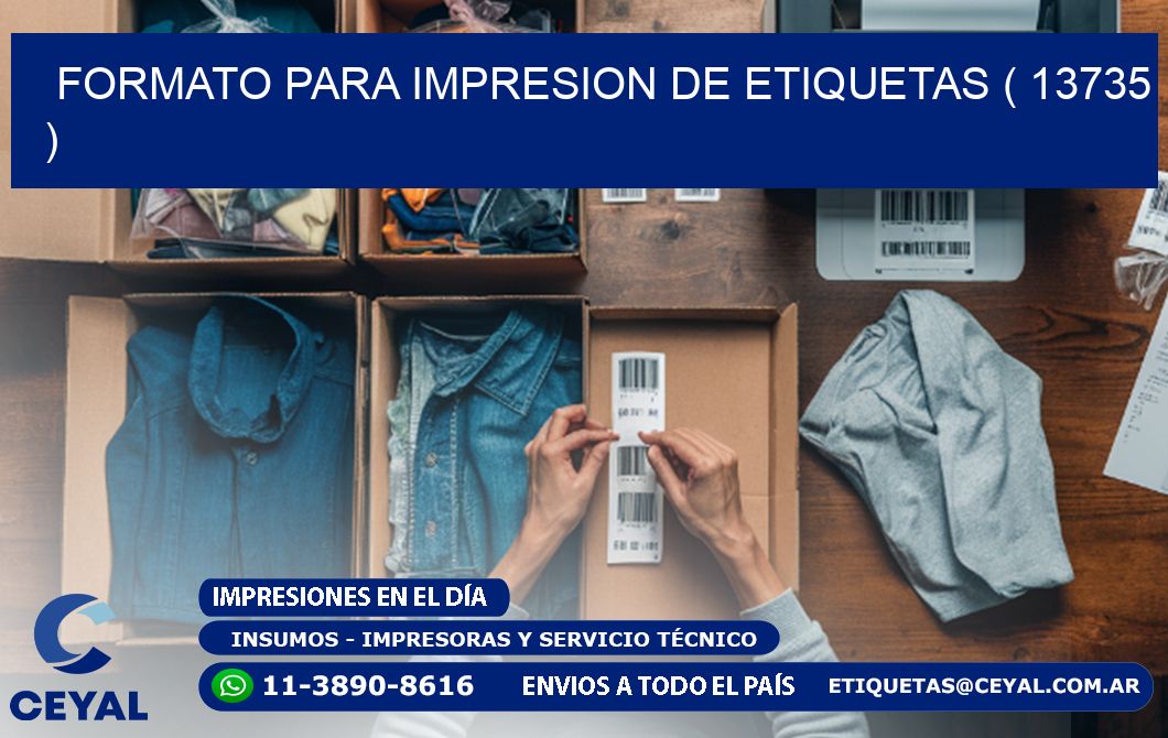 FORMATO PARA IMPRESION DE ETIQUETAS ( 13735 )