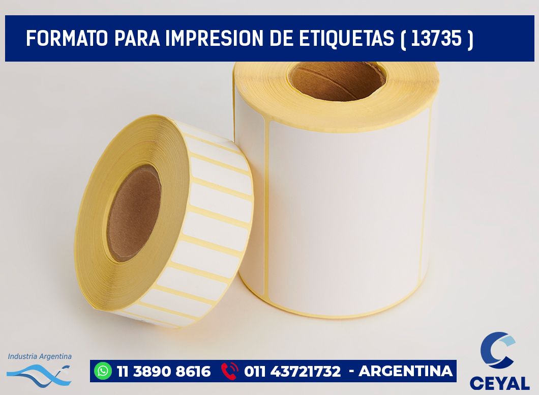 FORMATO PARA IMPRESION DE ETIQUETAS ( 13735 )