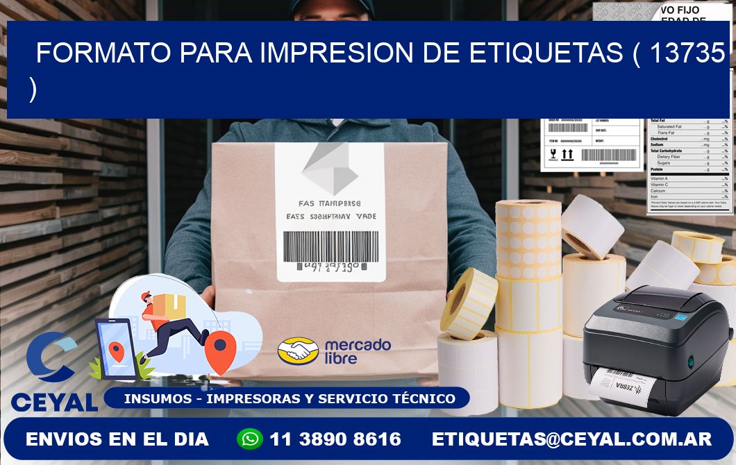 FORMATO PARA IMPRESION DE ETIQUETAS ( 13735 )