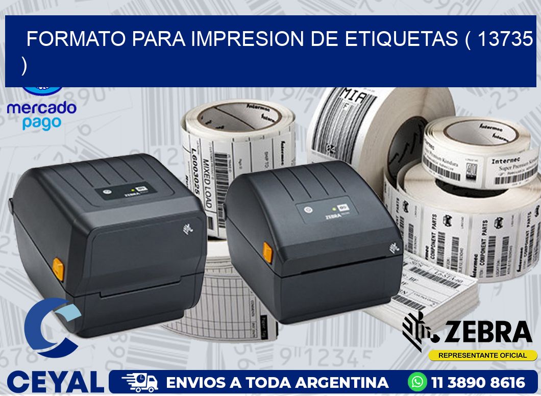 FORMATO PARA IMPRESION DE ETIQUETAS ( 13735 )