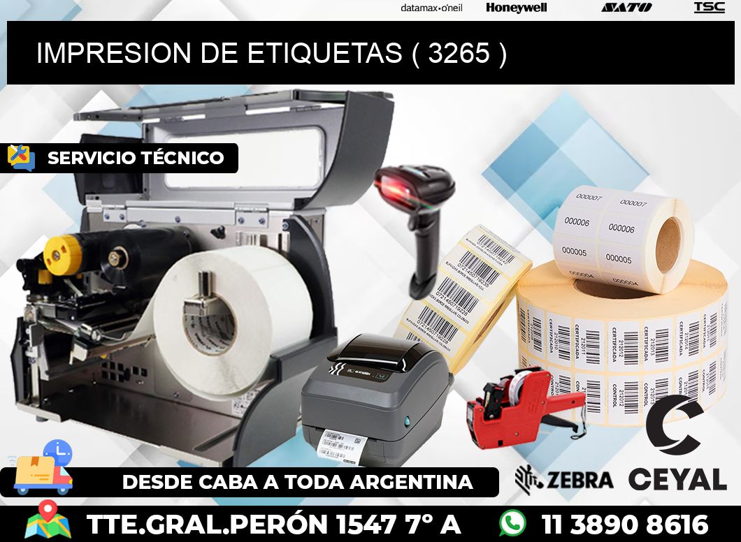 IMPRESION DE ETIQUETAS ( 3265 )