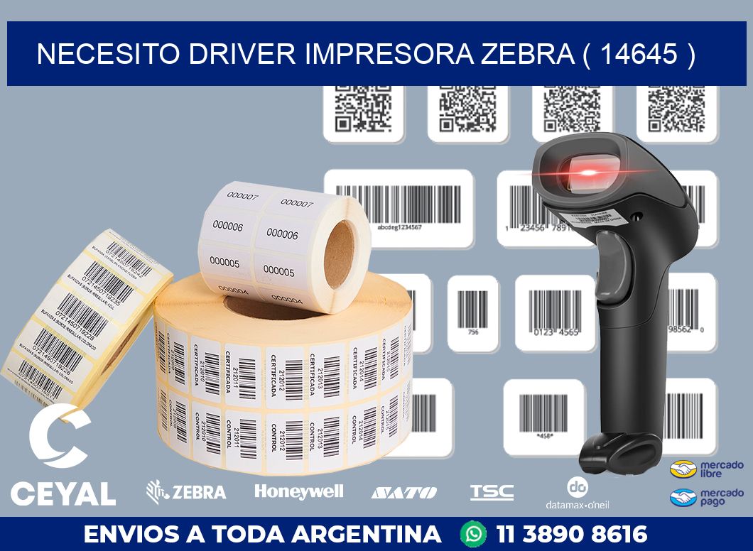 NECESITO DRIVER IMPRESORA ZEBRA ( 14645 )
