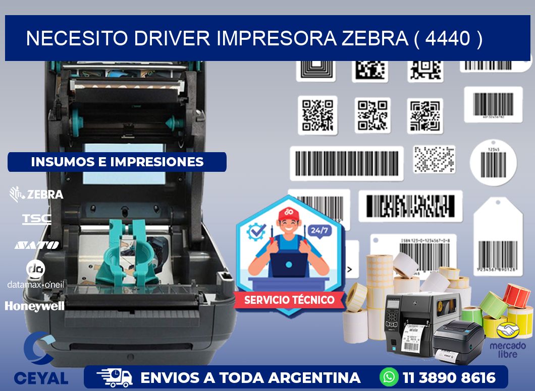 NECESITO DRIVER IMPRESORA ZEBRA ( 4440 )