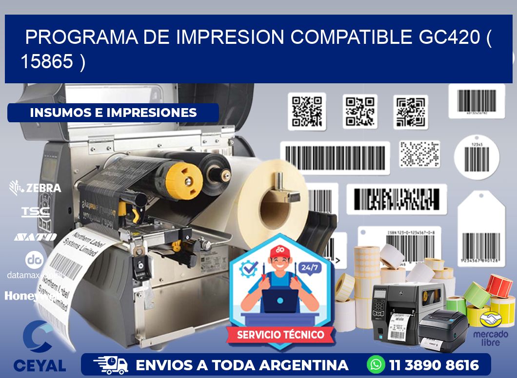 PROGRAMA DE IMPRESION COMPATIBLE GC420 ( 15865 )