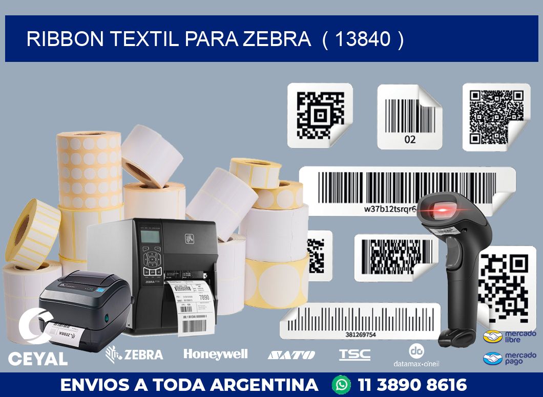 RIBBON TEXTIL PARA ZEBRA  ( 13840 )