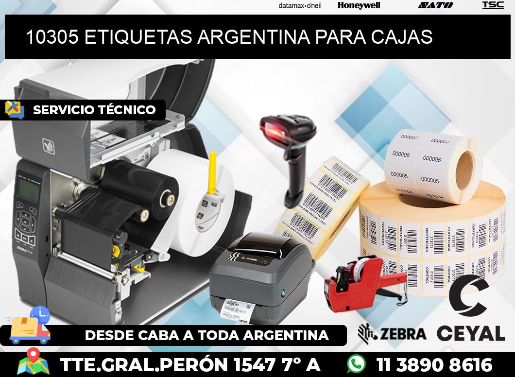 10305 ETIQUETAS ARGENTINA PARA CAJAS