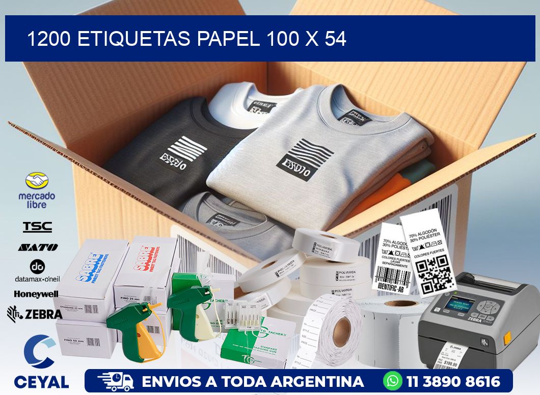 1200 ETIQUETAS PAPEL 100 x 54