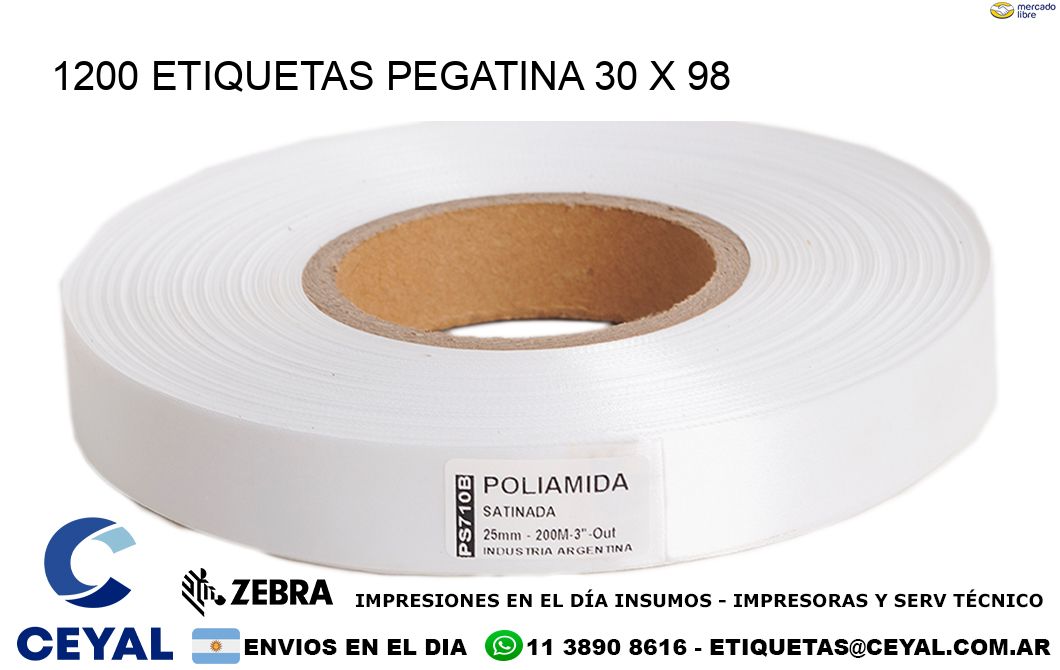 1200 ETIQUETAS PEGATINA 30 x 98