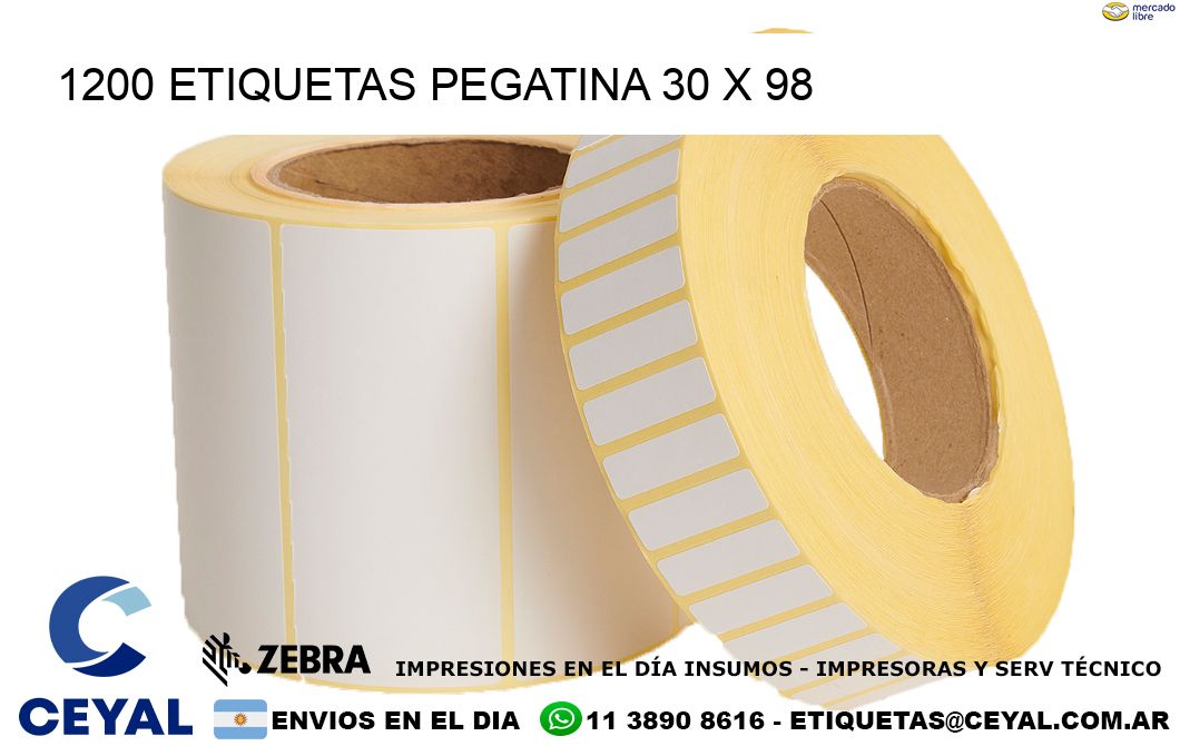 1200 ETIQUETAS PEGATINA 30 x 98