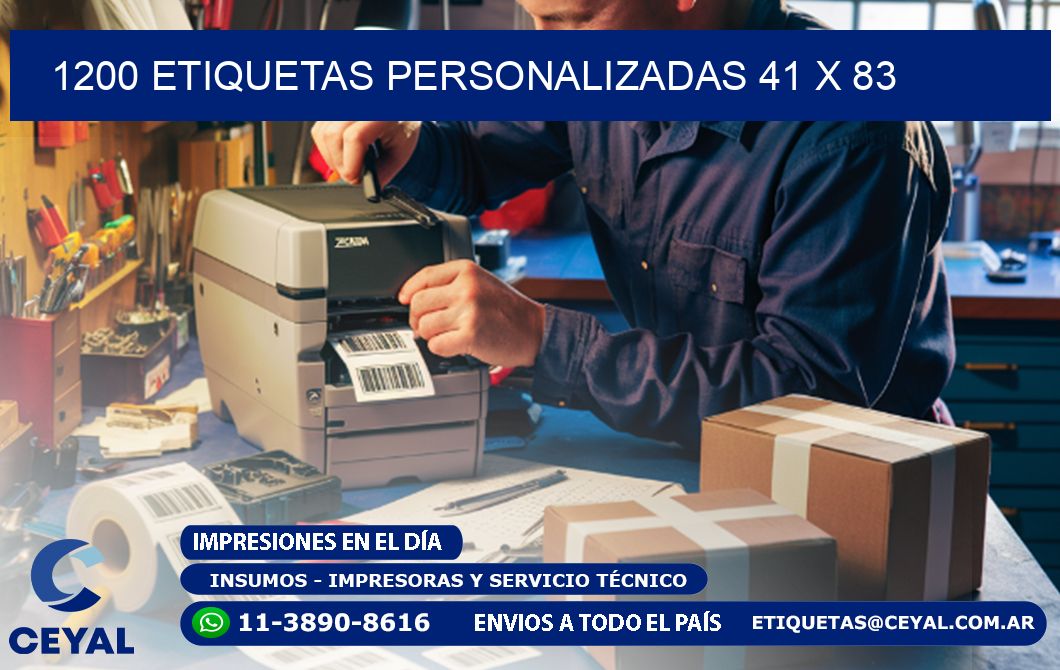 1200 ETIQUETAS PERSONALIZADAS 41 x 83