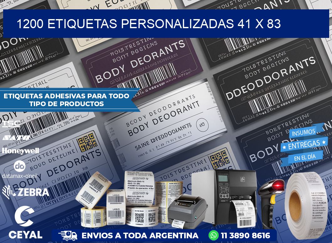 1200 ETIQUETAS PERSONALIZADAS 41 x 83