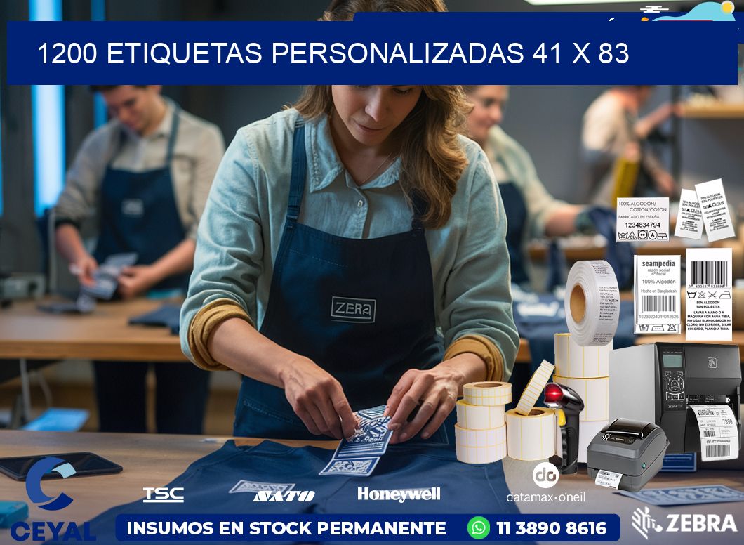 1200 ETIQUETAS PERSONALIZADAS 41 x 83