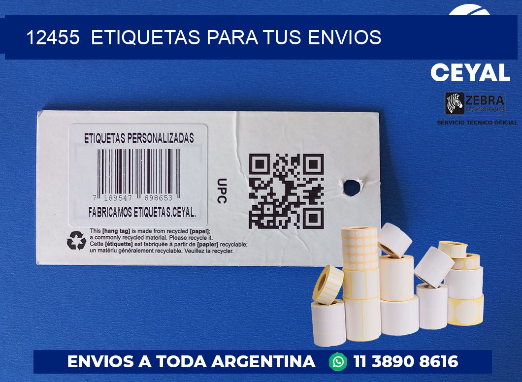 12455  ETIQUETAS PARA TUS ENVIOS