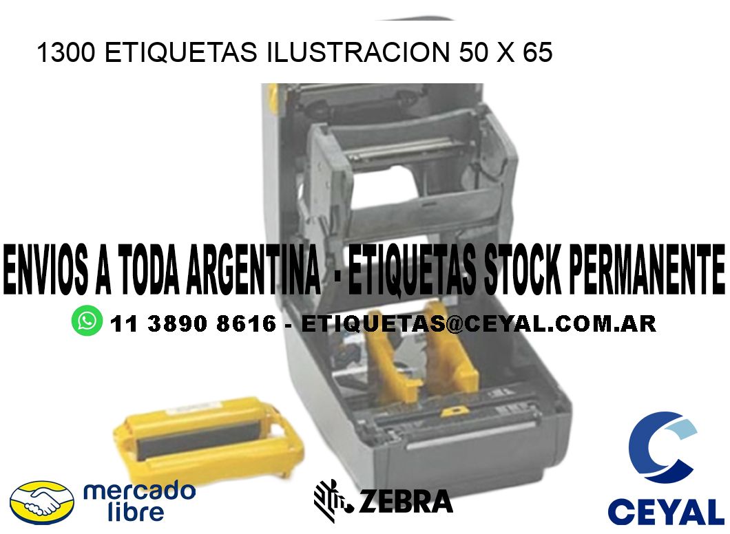 1300 ETIQUETAS ILUSTRACION 50 x 65