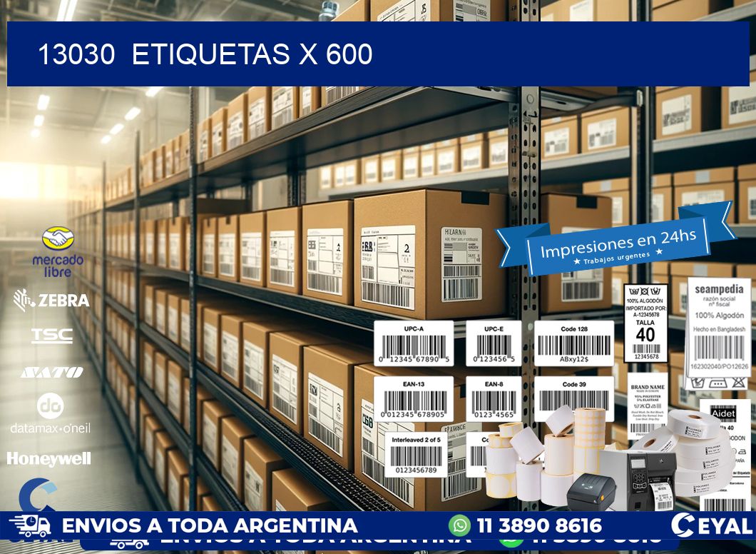 13030  ETIQUETAS X 600