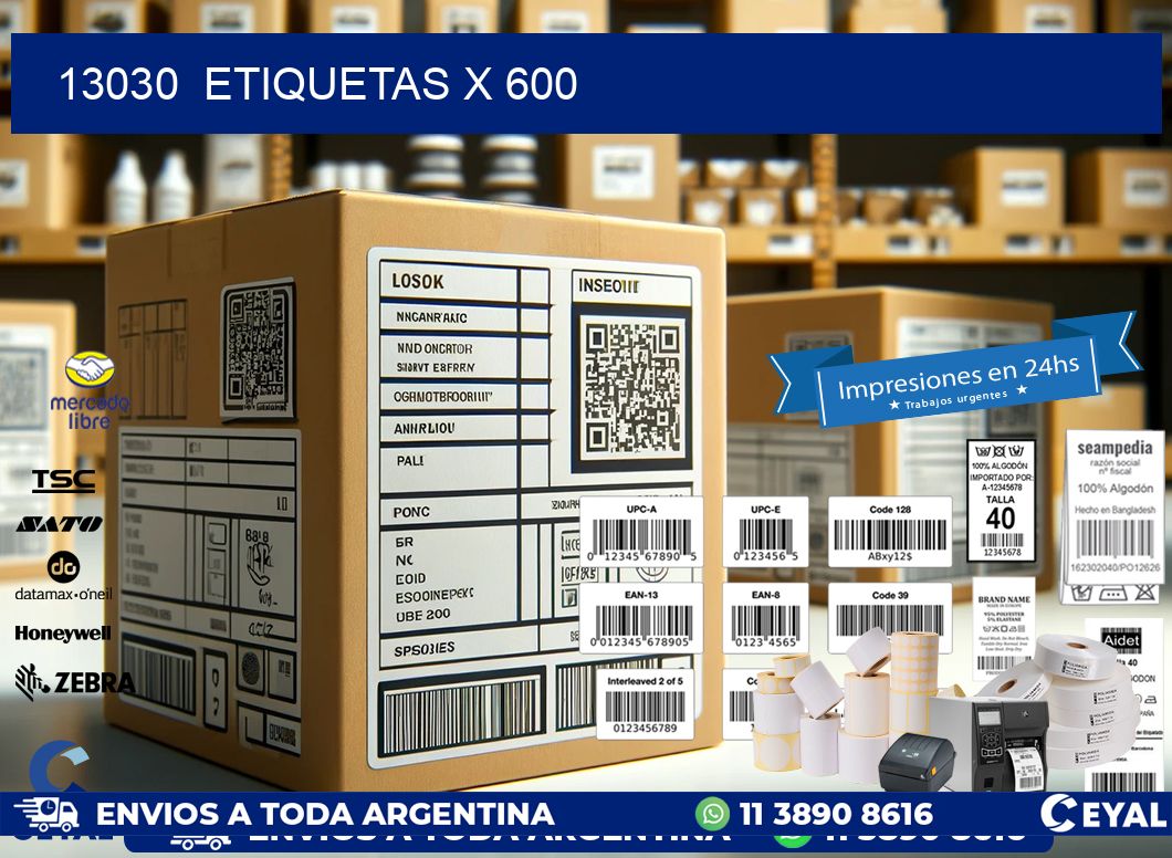 13030  ETIQUETAS X 600
