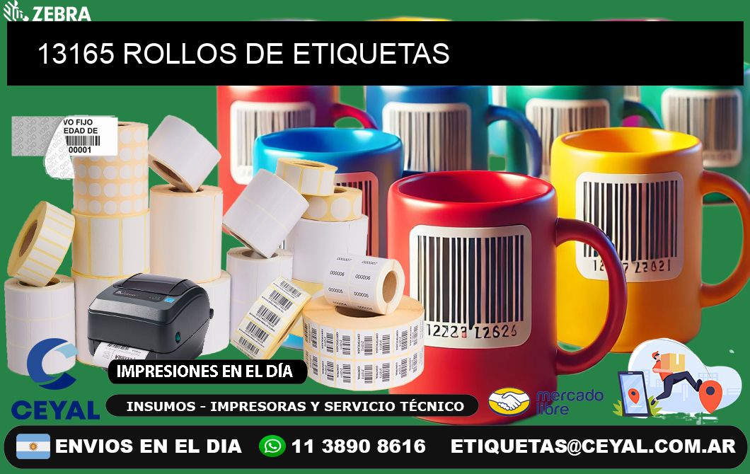 13165 ROLLOS DE ETIQUETAS