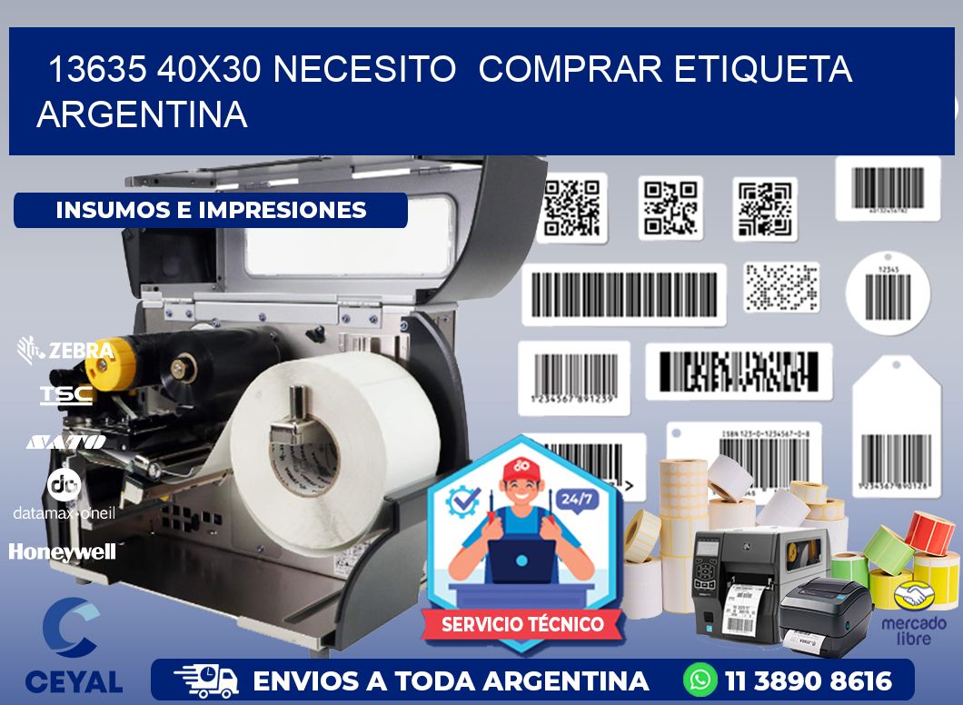 13635 40X30 NECESITO  COMPRAR ETIQUETA ARGENTINA