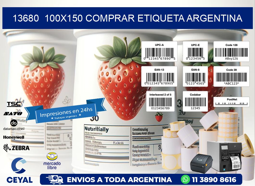 13680  100X150 COMPRAR ETIQUETA ARGENTINA