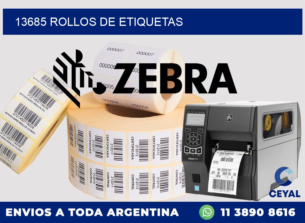 13685 ROLLOS DE ETIQUETAS