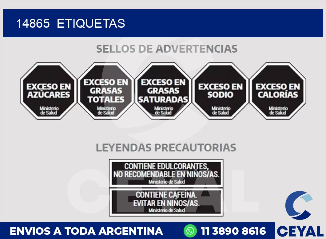 14865  ETIQUETAS