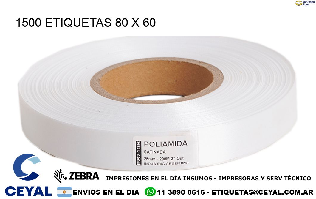 1500 ETIQUETAS 80 x 60