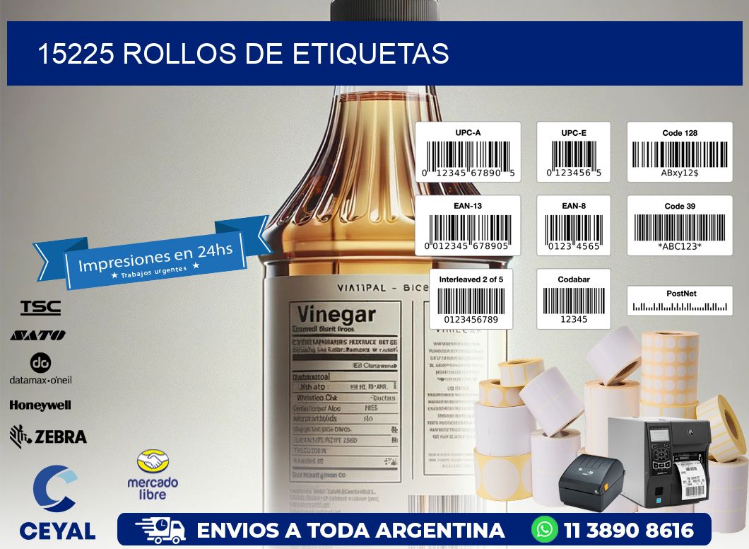 15225 ROLLOS DE ETIQUETAS