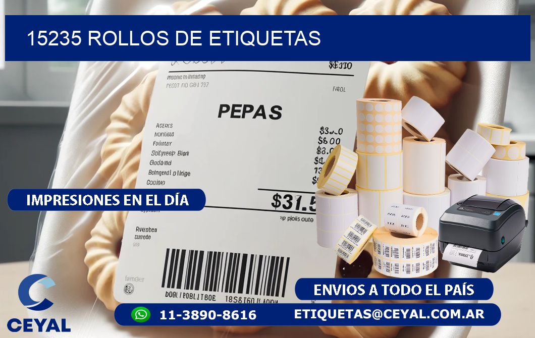 15235 ROLLOS DE ETIQUETAS