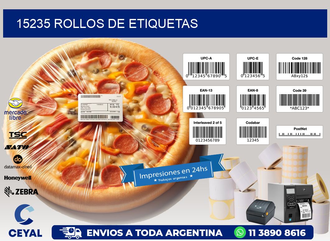 15235 ROLLOS DE ETIQUETAS