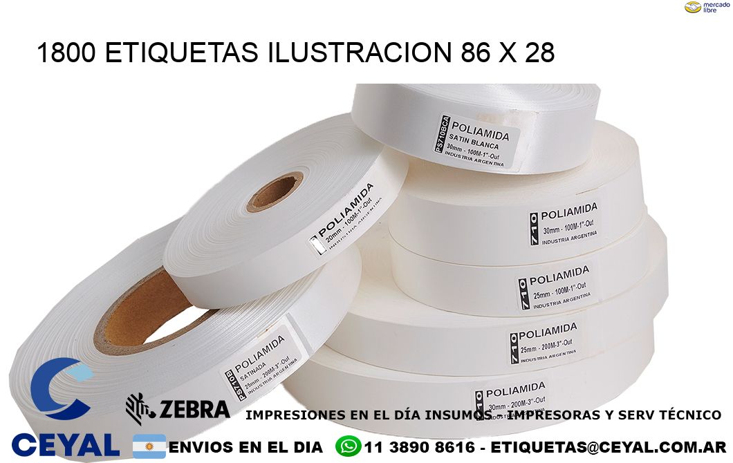 1800 ETIQUETAS ILUSTRACION 86 x 28