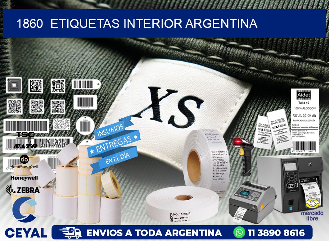 1860 ETIQUETAS INTERIOR ARGENTINA