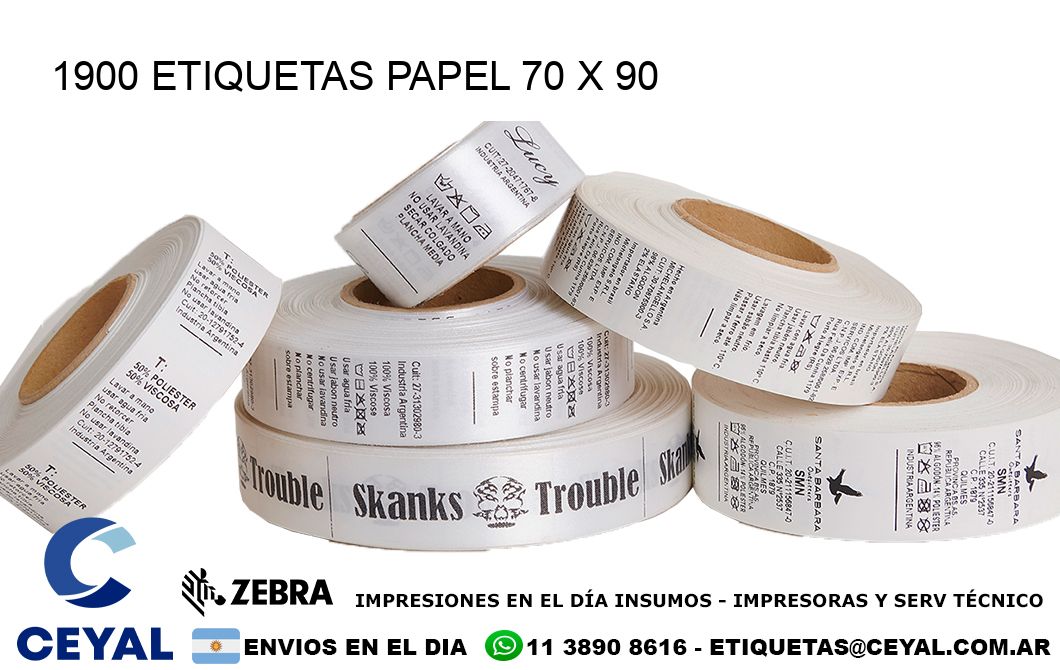 1900 ETIQUETAS PAPEL 70 x 90