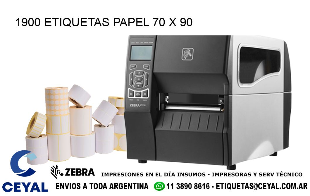 1900 ETIQUETAS PAPEL 70 x 90