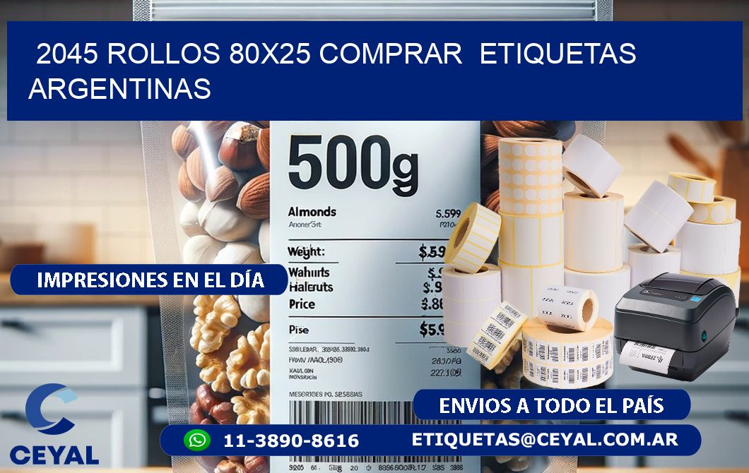 2045 ROLLOS 80X25 COMPRAR  ETIQUETAS ARGENTINAS