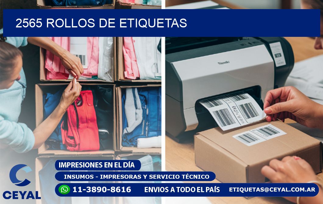 2565 ROLLOS DE ETIQUETAS