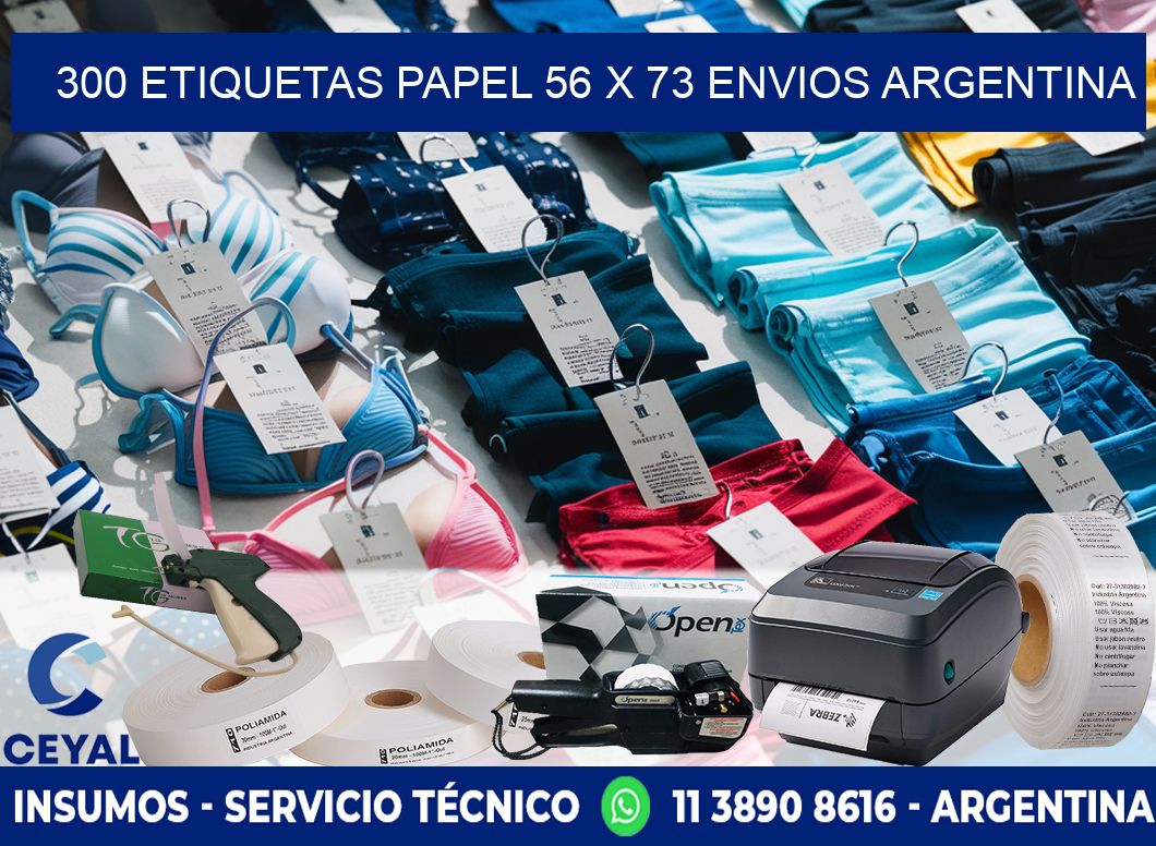 300 ETIQUETAS PAPEL 56 x 73 ENVIOS ARGENTINA