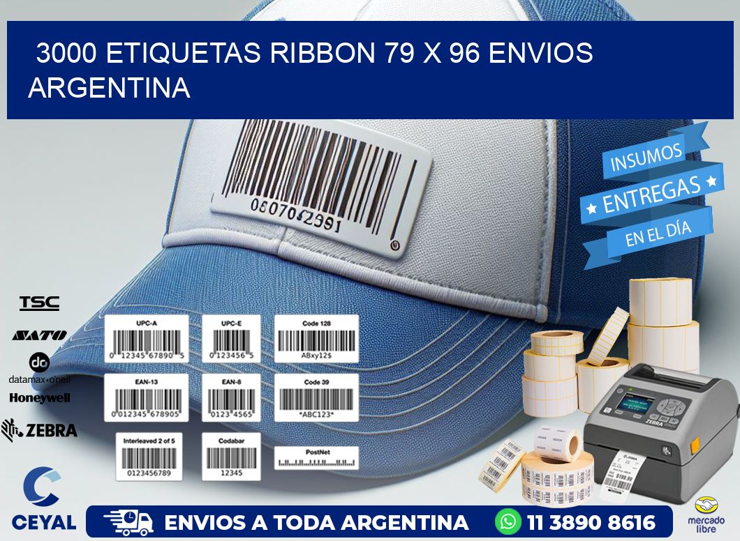 3000 ETIQUETAS RIBBON 79 x 96 ENVIOS ARGENTINA