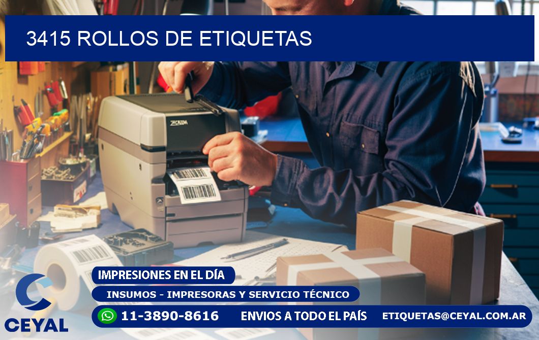 3415 ROLLOS DE ETIQUETAS