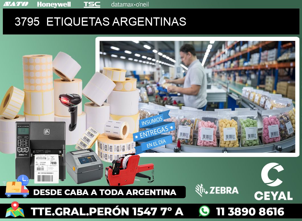 3795  ETIQUETAS ARGENTINAS