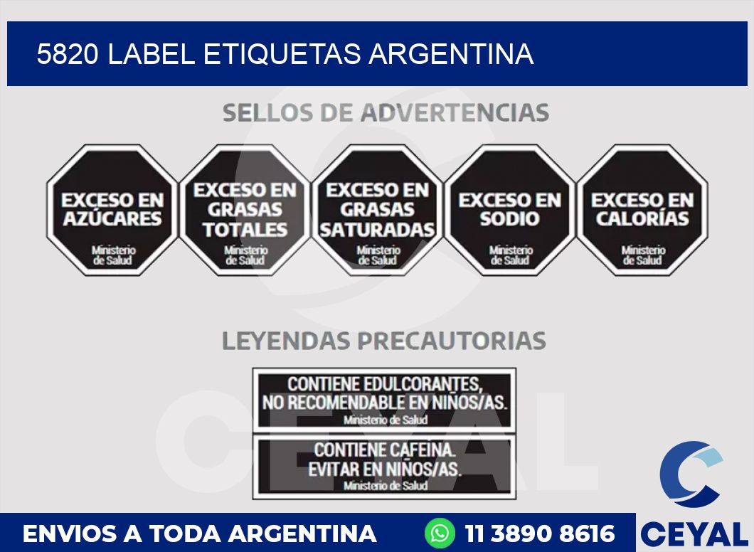 5820 LABEL ETIQUETAS ARGENTINA
